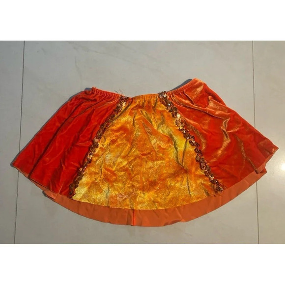 2 Piece Orange Costume Set For Girls - Picture 5 of 6